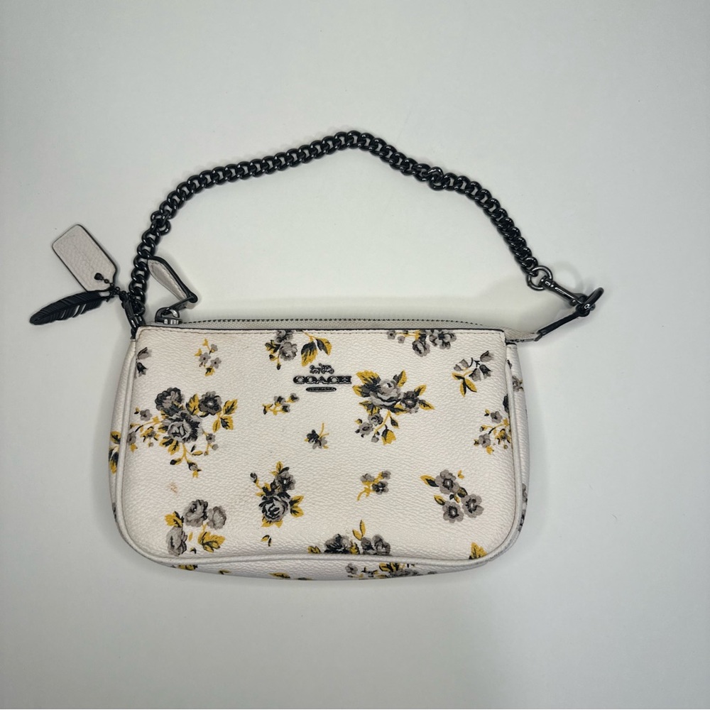 Coach White Floral Prairie Print Nolita 19 Wristlet